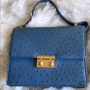 OSTRICH PRINT HANDBAG